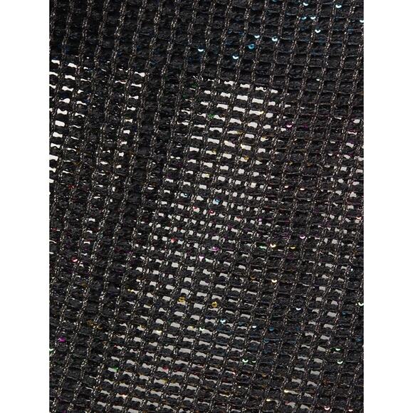 Liv Foster Black Sequined Bouclé Sleeveless Gown - Picture 7 of 15